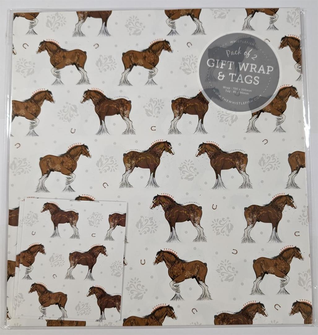 Wrapping Paper - Shire Horses