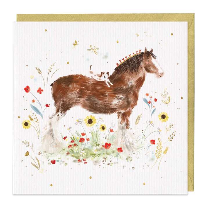 Birthday Card - Horse & Dog