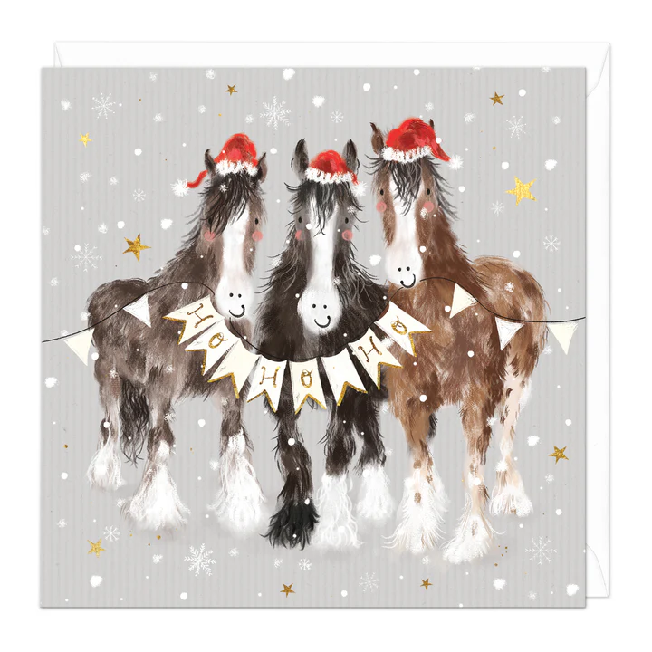 Christmas Cards - Ho, Ho, Ho Horses