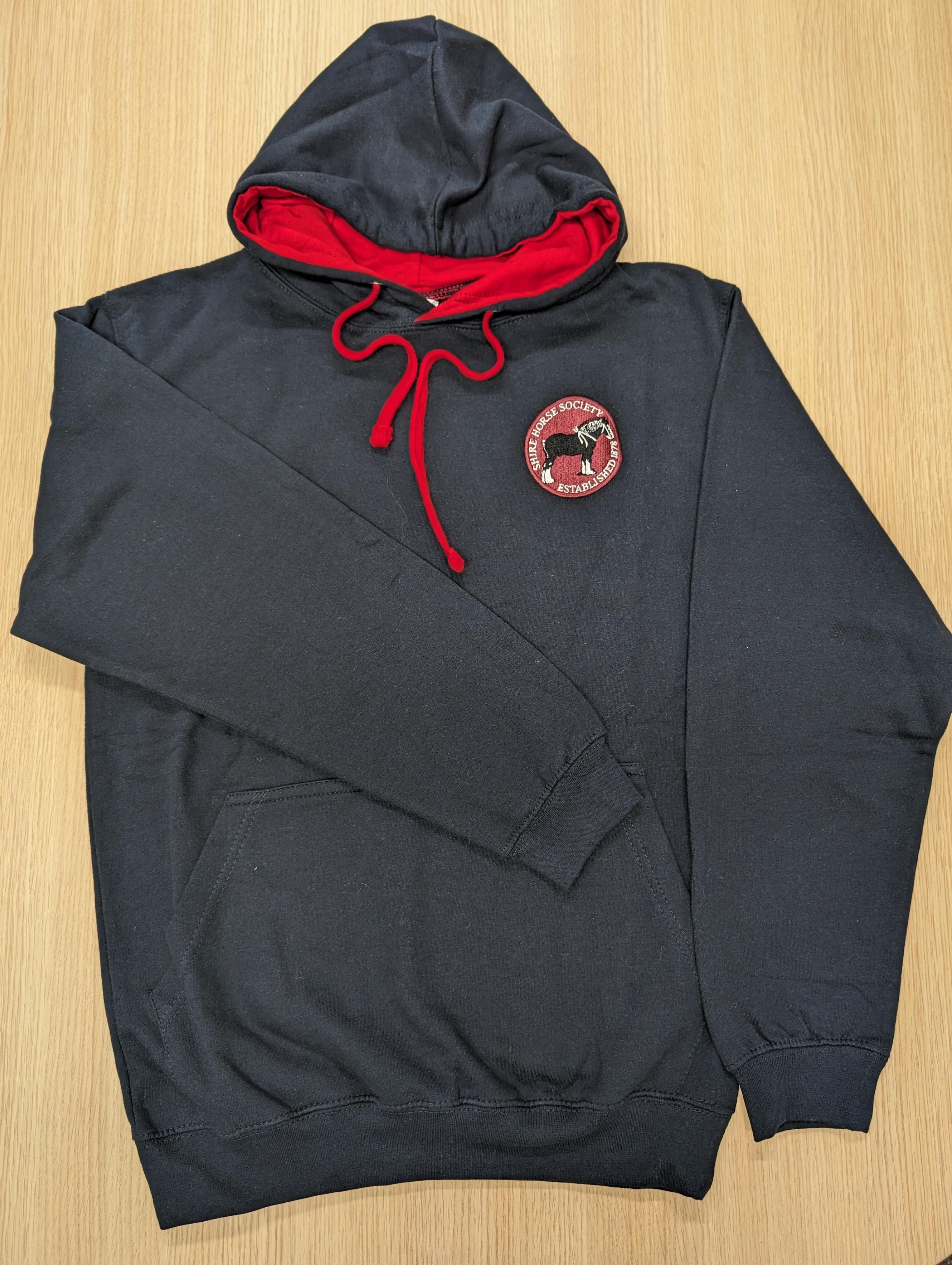 Hoodie - Navy with Red
