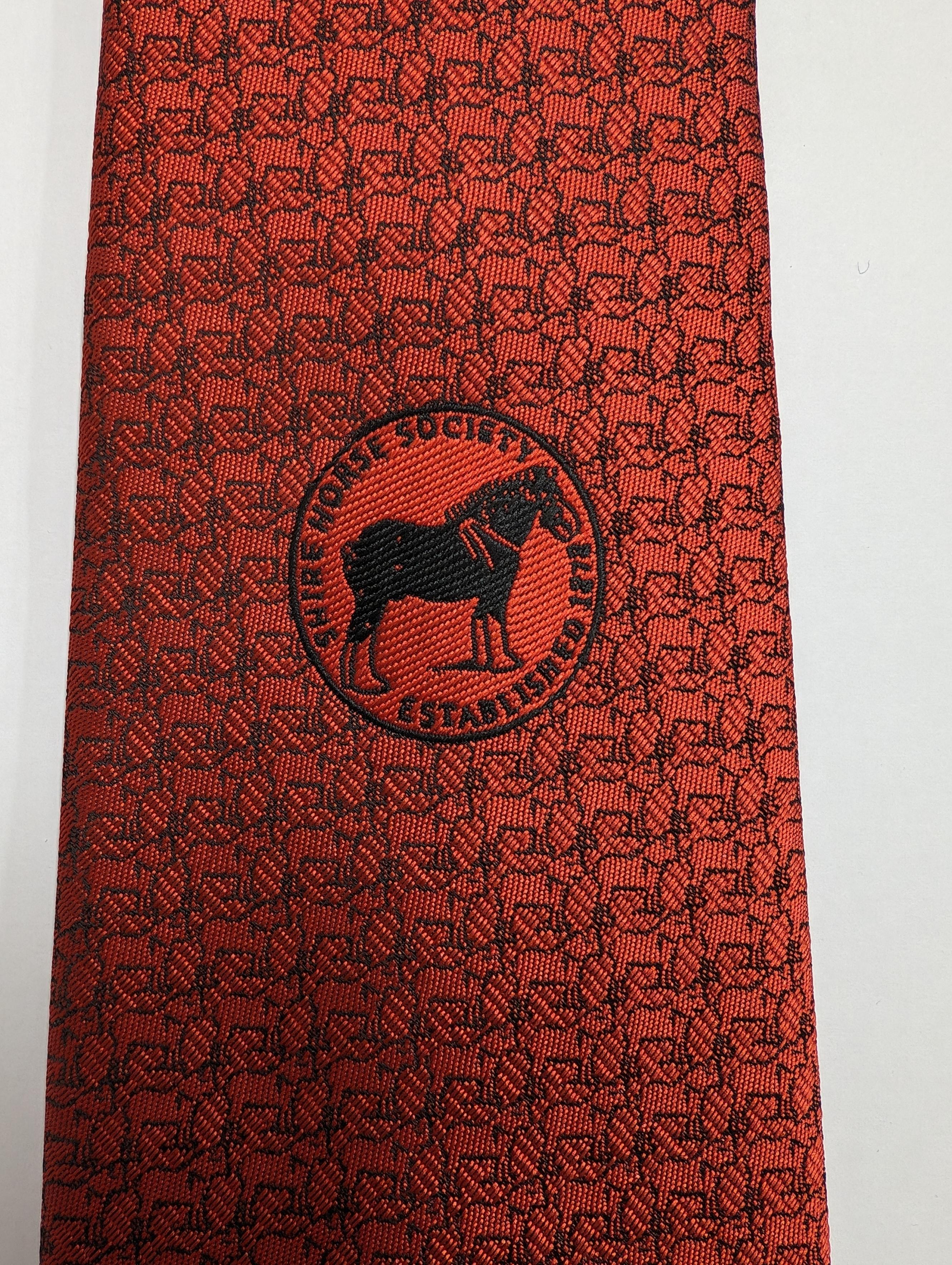 Tie - Red with Shire Horse Design